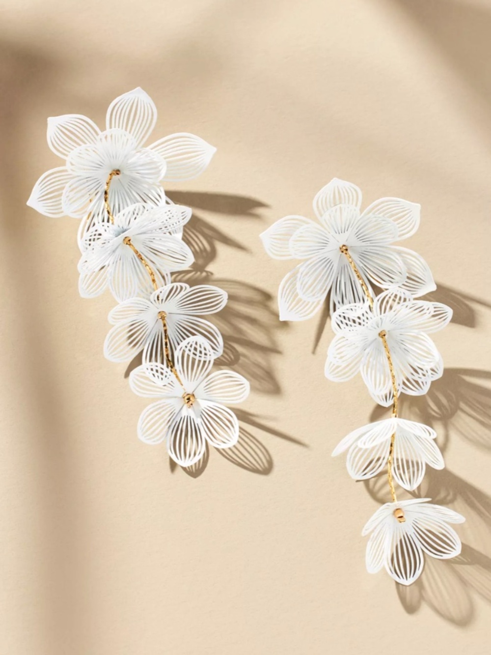 Sunset Painted Floral Drop Earrings